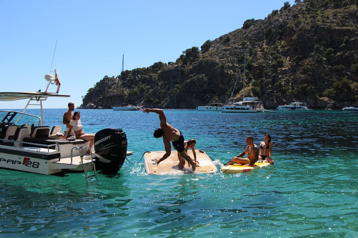 Mapa orientativo del recorrido de Sun & Sea Charter por la costa oeste de Mallorca